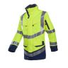 Regenjas Hi-Vis WINDSOR Fluo Geel/Marineblauw 2XL