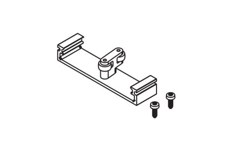 Connector v. CONCEPTA onderaan 110mm, lengte 26mm voor 2 draai /schuifdeuren (montage vaste sokkel)