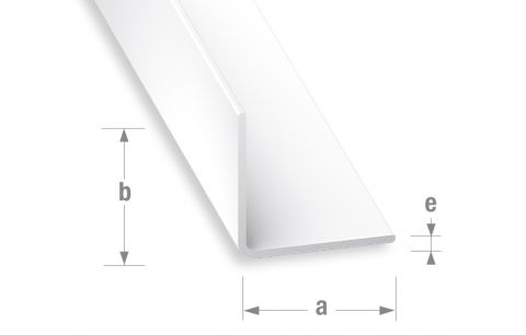 Hoekprofiel pvc wit 15x15mm, 2m