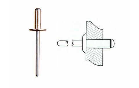 Blindklinknagel alu karos 4.8x12 (sb50)