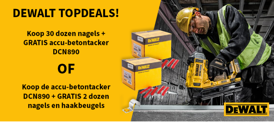 Dewalt GRATIS ACCU-BETONTACKER DCN890